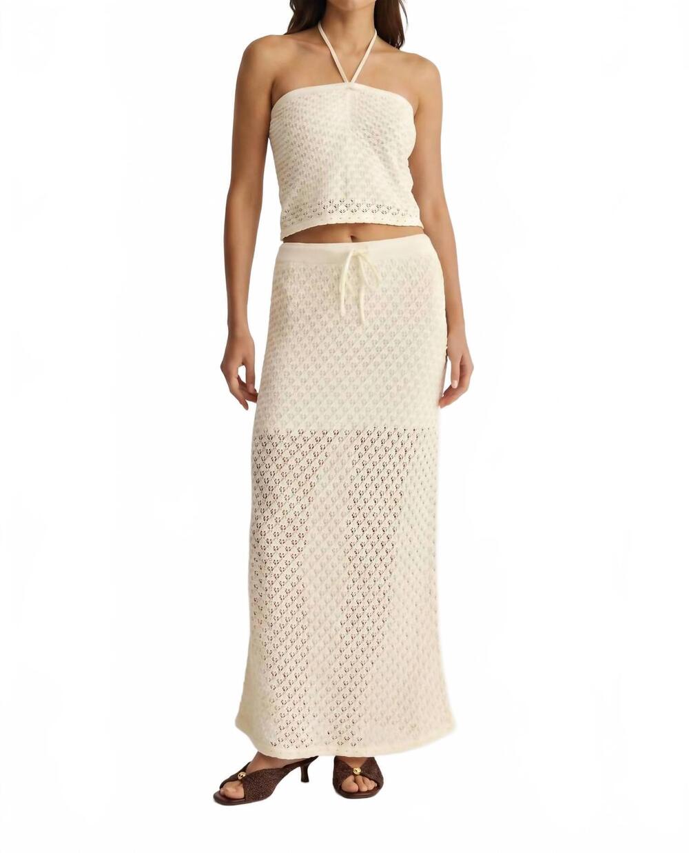 NEW Z SUPPLY windswept crochet skirt in cloud